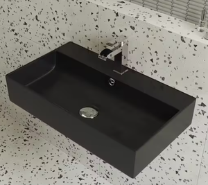 lot 12 image: Swiss Madison Claire 22 in Ceramic Rectangle Wall-Mount Bathroom Sink