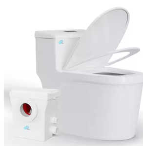 lot 15 image: 1-Piece 1.28GPF Dual Flush Elongated Macerating Toilet