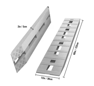 lot 21 image: 60 x12 in Aluminum Trailer Ramps for TruckATV (Set of 2)