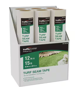 lot 28 image: 1ft x 15ft Artificial Grass Turf Seam Tape Roll (6 PACK)