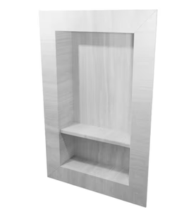 lot 29 image: 17 in. x 26 in. Recessed Shampoo Caddy in Silver Strata (DAMAGED SEE DESCRIPTION)
