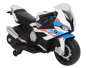 lot 9 image: Best Ride on Cars 12V BMW Motorcycle Powered Ride-On - White Plastic, 3 Years, 50 lb Capacity