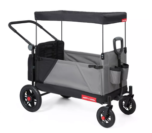 lot 10 image: Radio Flyer Folding All Terrain Venture Kid and Cargo Stroller Wagon Steel & Polyester Frame