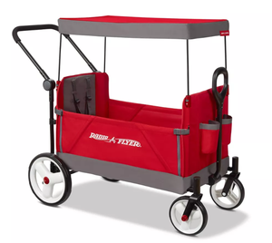 lot 22 image: Radio Flyer Convertible Kid & Cargo Stroller Wagon with Canopy