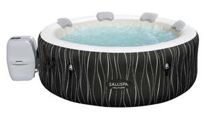 lot 27 image: SaluSpa Hollywood AirJet Inflatable Circle Hot Tub Spa with Color-Changing LED Lights 4-6 Person