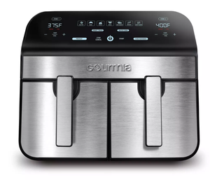 lot 54 image: Gourmia 10-Qt. Dual Basket Digital Air Fryer