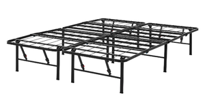lot 140 image: Full Mainstays 14 High Quad Fold Steel Platform Bed Frame