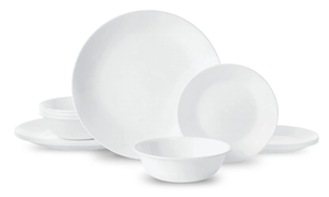 lot 208 image: 12PCS Corelle- Winter Frost White, Round Dinnerware Set