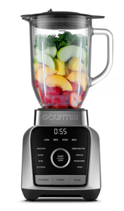 lot 314 image: Gourmia Digital Blender with 8 Total Blend Programs, 4 Speeds & Round-Plated Tamper Gray 1500W, Crushes Ice, Smoothie Maker