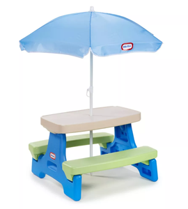 lot 335 image: Little Tikes Easy Store Jr. Play Table with Umbrella