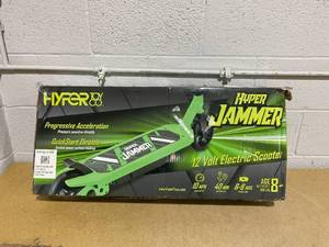 lot 68 image: Hyper Jammer Kids Electric Scooter 12 Volt Battery Powered Scooter - Green Steel Frame, 10 MPH