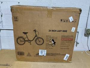 lot 73 image: MEGHNA Cruiser Bike 24 Inch Wheels Girls Women Bike Single Speed Commuter Bike V-Brake and Coast Brake Women Ladys Bicycle