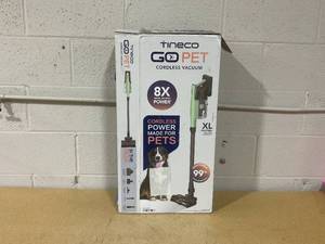 lot 301 image: Tineco GO Pet Cordless Stick Vacuum with ZeroTangle Brush Technology Seafoam Green HEPA Filter, Pet Hair, Multi-Surface