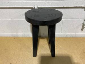lot 110 image: Woodland Carved Wood Accent Table - Black - Threshold