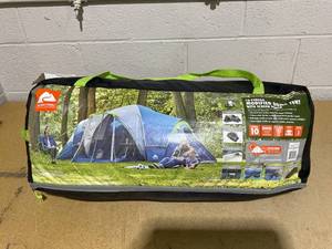 lot 141 image: Ozark Trail 10-Person Dome Tent with Screen Porch  3-Room Family Camping Tent with Weather Protection