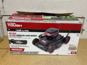 lot 143 image: Hyper Tough 2x20 Volts Max 18-Inch Brushless Side-discharge Mower