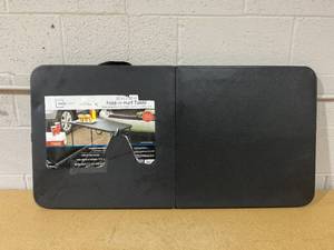 lot 352 image: Mainstays 40L x 20W Plastic Adjustable Height Fold-in-Half Folding Table