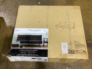lot 421 image: Mainstays Pillow Top Futon, Charcoal