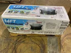 lot 45 image: Sportspower Bounce Pro 14 Round Trampoline with Safety Enclosure