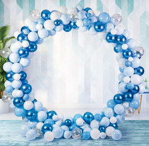 lot 417 image: Gold Metal Round Balloon Arch Kit, 8, by Way To Celebrate