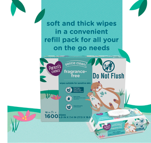 lot 422 image: Parents Choice Fragrance-Free Baby Wipes, 1600 Count