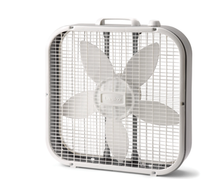 lot 426 image: Lasko 20 Classic Box Fan with Weather-Resistant Motor, 3 Speeds, 22.5 H, White, B20200, New