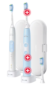 lot 94 image: 2PCS Philips Sonicare Optimal Clean Rechargeable Electric Toothbrush