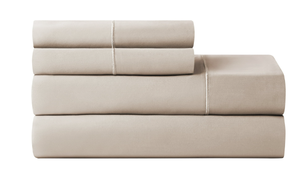 lot 242 image: 4PCS King Size Hotel Style 600 Thread Count Taupe Egyptian Cotton Adult Bed Sheet Set