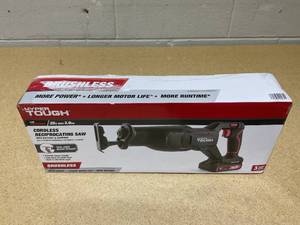 lot 245 image: Hyper Tough 20V Brushless Reciprocating Saw, with 2.0Ah Battery Pack and Standard Charger