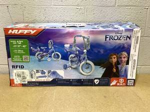 lot 481 image: Huffy 12 Disney Frozen Kids Bike, Fits Riders 31 - 35, Purple, Child, Girls