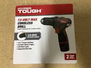 lot 492 image: Hyper Tough 12V Max Lithium-Ion Cordless 38-Inch Drill Driver with 1.5Ah Battery