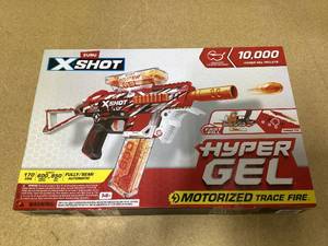 lot 499 image: XSHOT Hyper Gel Trace Fire Blaster, Outdoor, (10,000 Hyper Gel Pellets) by ZURU, Ages 14