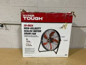 lot 388 image: Hyper Tough 20 Inch High Velocity Sealed Motor Drum Fan