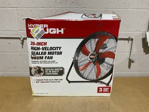 lot 174 image: Hyper Tough 20 Inch High Velocity Sealed Motor Drum Fan