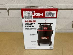 lot 176 image: Hyper Tough 3 Gallon 3.5 HP Poly Wet Dry Vacuum for Home, Car, Garage & Workshop
