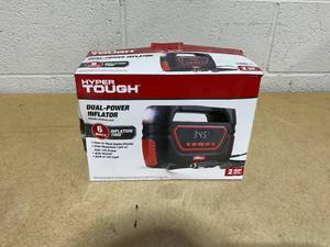 lot 179 image: Hyper Tough Dual Power Digital Inflator for P19565R15 Car Tire, Car-DC 12V or Home-AC 120V