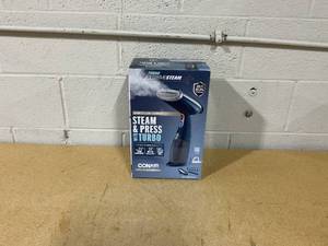 lot 192 image: Conair Handheld Garment Steamer for Clothes, Turbo Extreme Steam 1550W, Portable Handheld Design