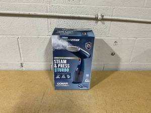 lot 195 image: Conair Handheld Garment Steamer for Clothes, Turbo Extreme Steam 1550W, Portable Handheld Design