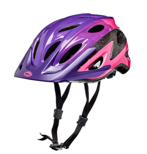 lot 180 image: LOT OF 2 Bell Axle Bike Helmet, Repose PinkPurple, Youth 8