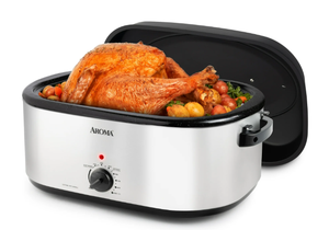 lot 281 image: Aroma 22Qt. Electric Roaster Oven with High Dome Lid