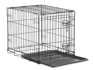 lot 295 image: Vibrant Life, 30 Inch Single-Door Folding Dog Crate with Divider