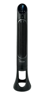lot 384 image: Honeywell 40 White Quiet Set Oscillating Tower Fan, 30ft Air Circulation Power, 5 Speed, Auto Off Timer