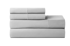 lot 389 image: 4PCS Queen Size Hotel Style 600 Thread Count Grey Egyptian Cotton Bed Sheet Set