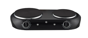 lot 391 image: Mainstays Double Burner, 1800 W, Black Electric Cooktop