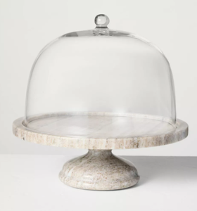 lot 472 image: Marble Covered Dessert Stand Warm Gray - Hearth & Hand