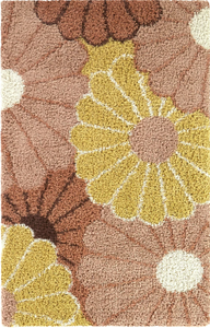 lot 475 image: Mainstays Pink Floral Shag Indoor Accent Rug