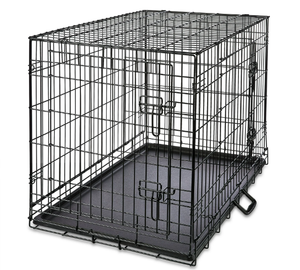 lot 477 image: Vibrant Life Double Door Metal Wire Dog Crate with Leak-Proof Pan and Divider