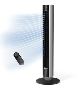lot 498 image: Lasko 40 WhisperForce DC Technology Tower Fan, 29 fts Airflow, Remote