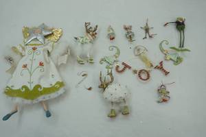 lot 61 image: Patience Brewster Dept 56 Christmas Krinkles Figurines and Ornaments