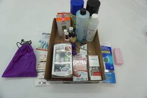 lot 67 image: Acrylic Nail Kit, Polish, Manicure Tools, Drying Spray, Remover, Toothbrush Refills and More